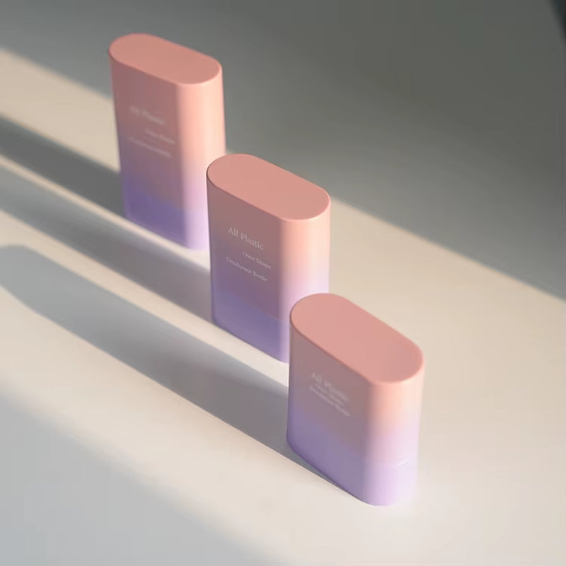 Hot Selling All Plastic Empty Oval Sunscreen Stick Tube Solid Deodorant Containers Recyclable Relief Stick Tube