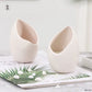 Custom Logo Wholesale Ceramic Massage Vessel Beige Pottery Pouring Candle Jars with Pour Spout