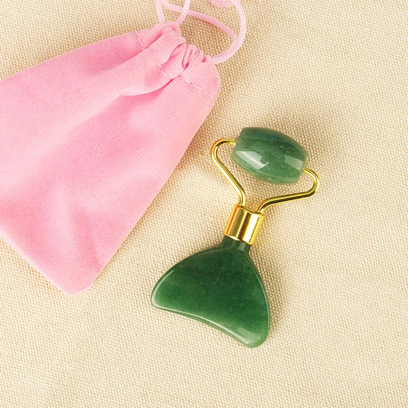 Double-Head Jade Massage Stick – Face & Body Roller for Skin & Muscle Care